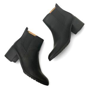 LIFESTRIDE Life Stride Mesa Black Pebble Ankle Vegan Leather Bootie, Size 11